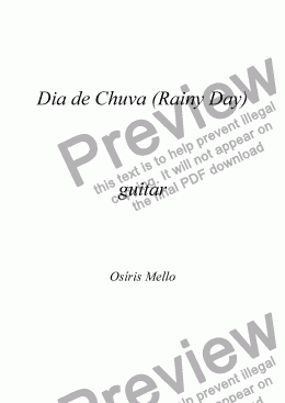 page one of Dia de Chuva (Rainy Day)