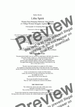 page one of Lithe Spirit (version for Instrumental Quartet)