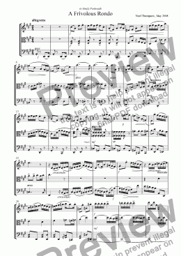 page one of Frivolous Rondo for String Trio
