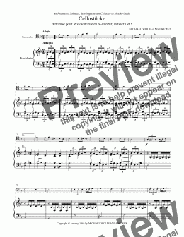 page one of Cellostücke (Cello Pieces)