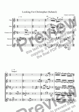 page one of Looking For Christopher (from Enchanted Moments) for Woodwind Quintet