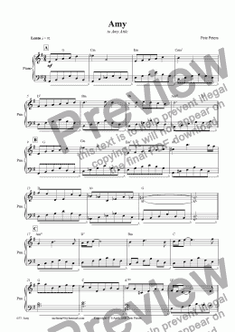 page one of AMY [easyish piano solo]