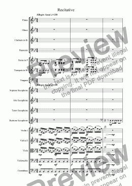 page one of Saxophone Opera, Scene 2 : Aria 3