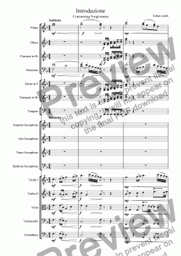 page one of Saxophone Opera, Scene 2 : Complete Score