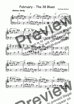 page one of February: The 38 Blues (2004 Suite)
