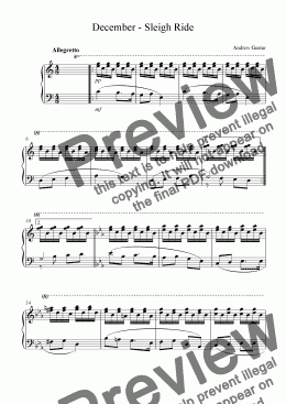 page one of December: Sleigh Ride (2004 Suite)