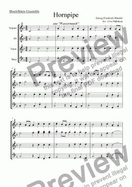 page one of Hornpipe from Watermusic