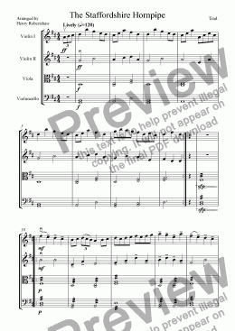 page one of The Staffordshire Hornpipe