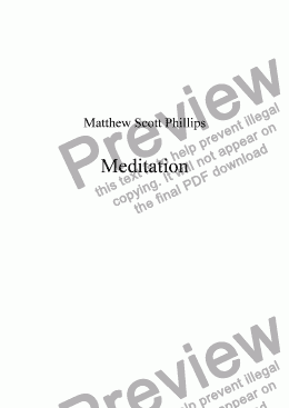 page one of Meditation