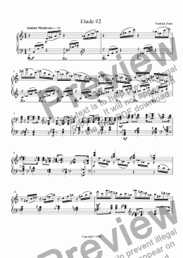 page one of Etude for Piano #2