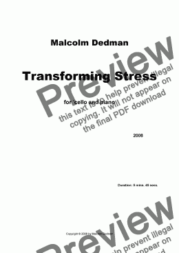 page one of Transforming Stress