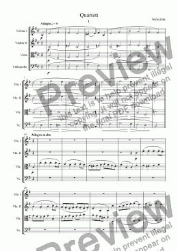 page one of Quartett (für Streicher)