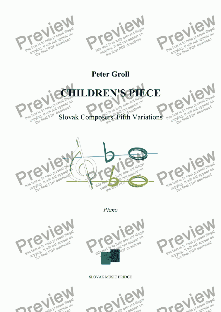 page one of Children’s Piece