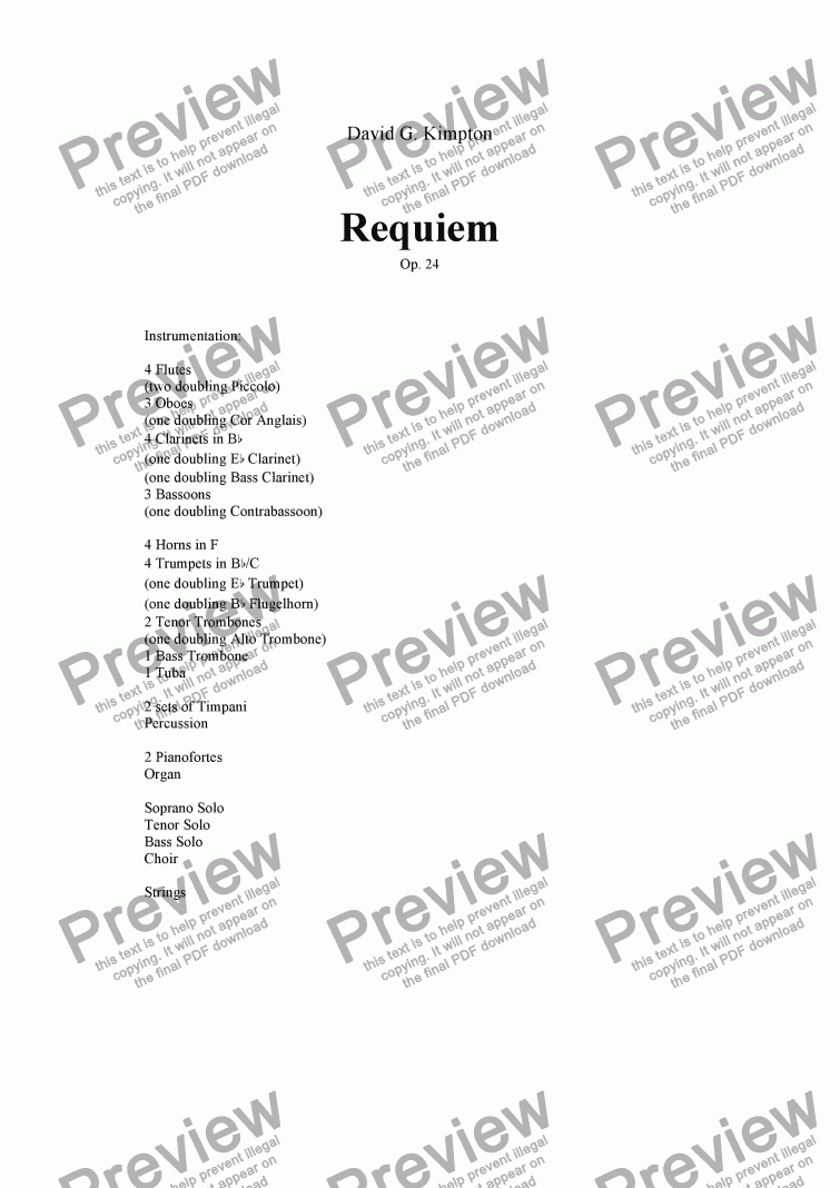 page one of Requiem - I - Introitus