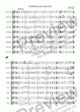 page one of Confirm in us, Lord God [Byrd]