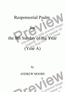 page one of Eighth Sunday of the Year  -  Year A