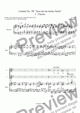 page one of Cantata No. 78: Jesus By Thy Cross and Passion