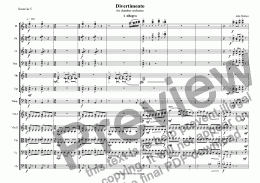 page one of Divertimento for Chamber Orchestra