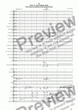 page one of Op. 6 III  Keys To The Kingdom Suite The Great Sea Battle & the Bordered Sea