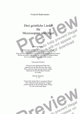 page one of Drei geistliche Lieder