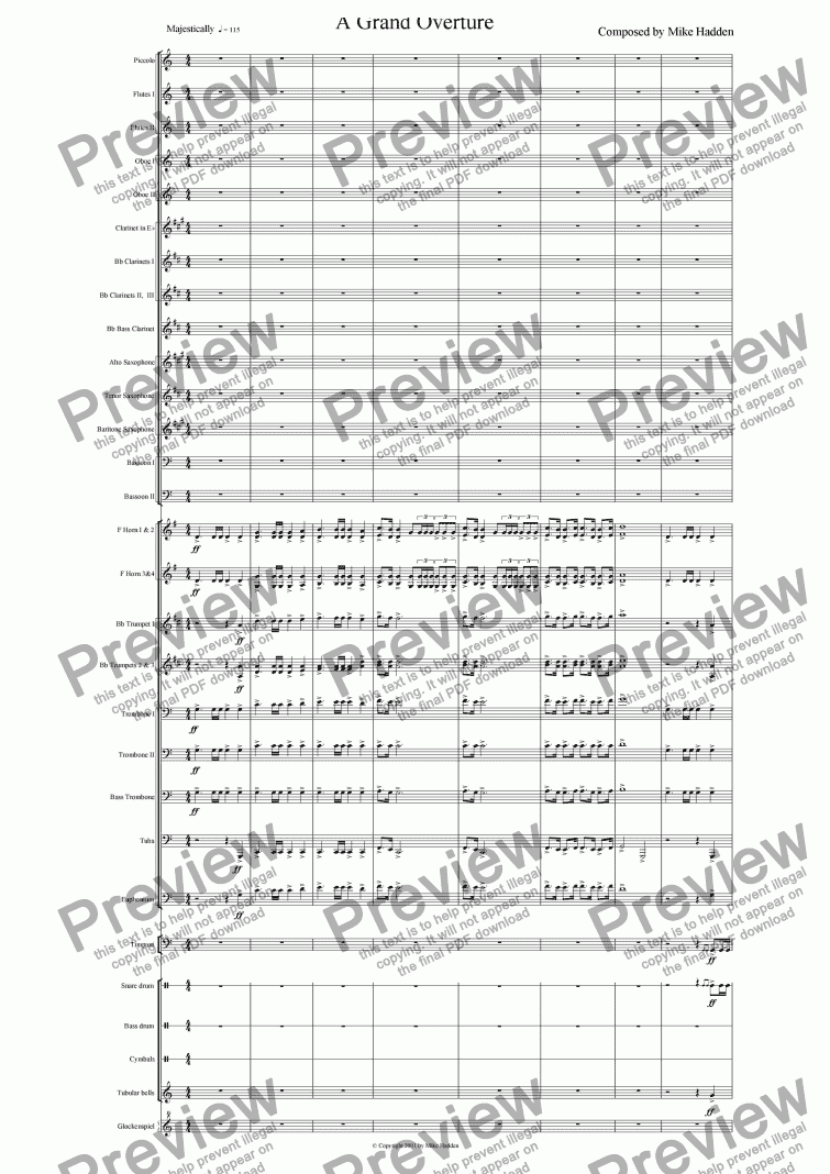 page one of A Grand Overture