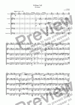 page one of William Tell Overture - String Orchestra