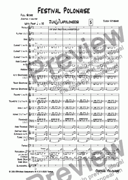 page one of Festival Polonaise (wind band)