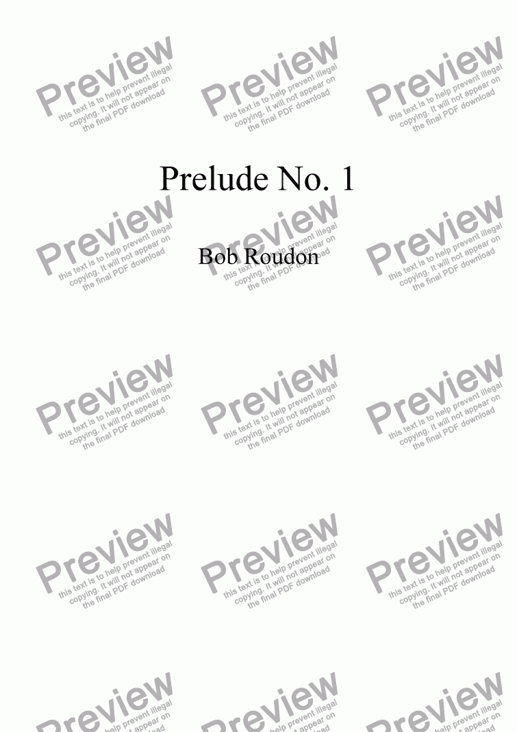 page one of Prelude No. 1