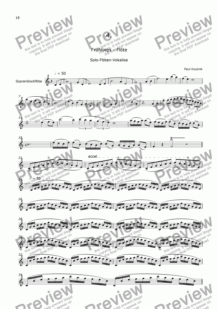 page one of Cantata 3. Engelsgesaenge 4. for Soprano, Alto & Recorder