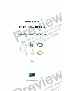 page one of ESta Una BElla