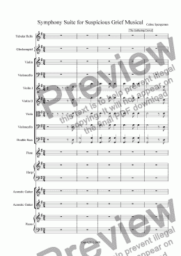 page one of Symphonic Suite for Suspicious Grief musical