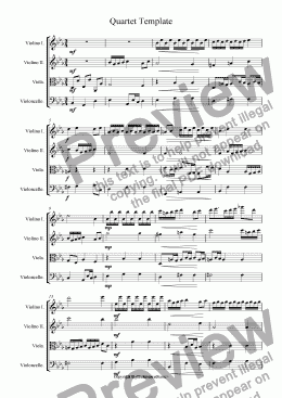 page one of Quartet Template