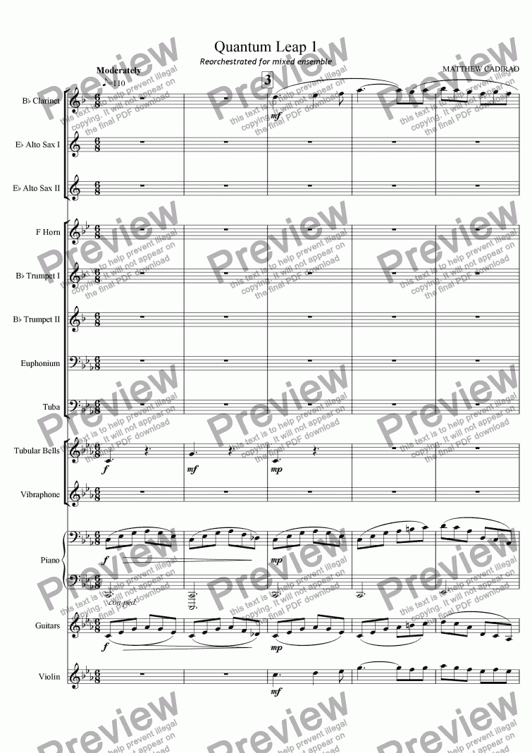 page one of Quantum Leap 1 (for mixed ensemble)