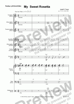 page one of My Sweet Rosetta (JCO/Score & Parts)