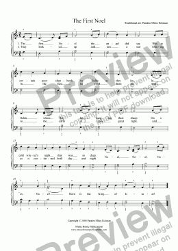 page one of The First Noel (Easy Piano/Vocal)