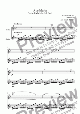 page one of Ave Maria (Bach-Gound)