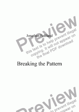 page one of Breaking the Pattern
