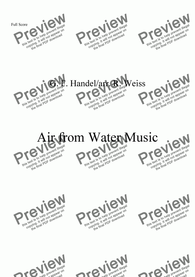 page one of Air from Water Music (Duet for trp & trb)