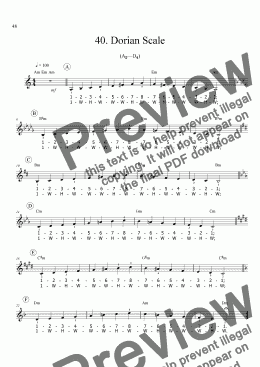 page one of Sing!�40 Dorian Scale [student]