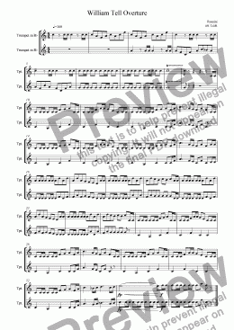 page one of William Tell Overture Finale