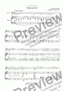 page one of Pieds-en-l’air from ’The Capriol Suite’ for Horn & Piano