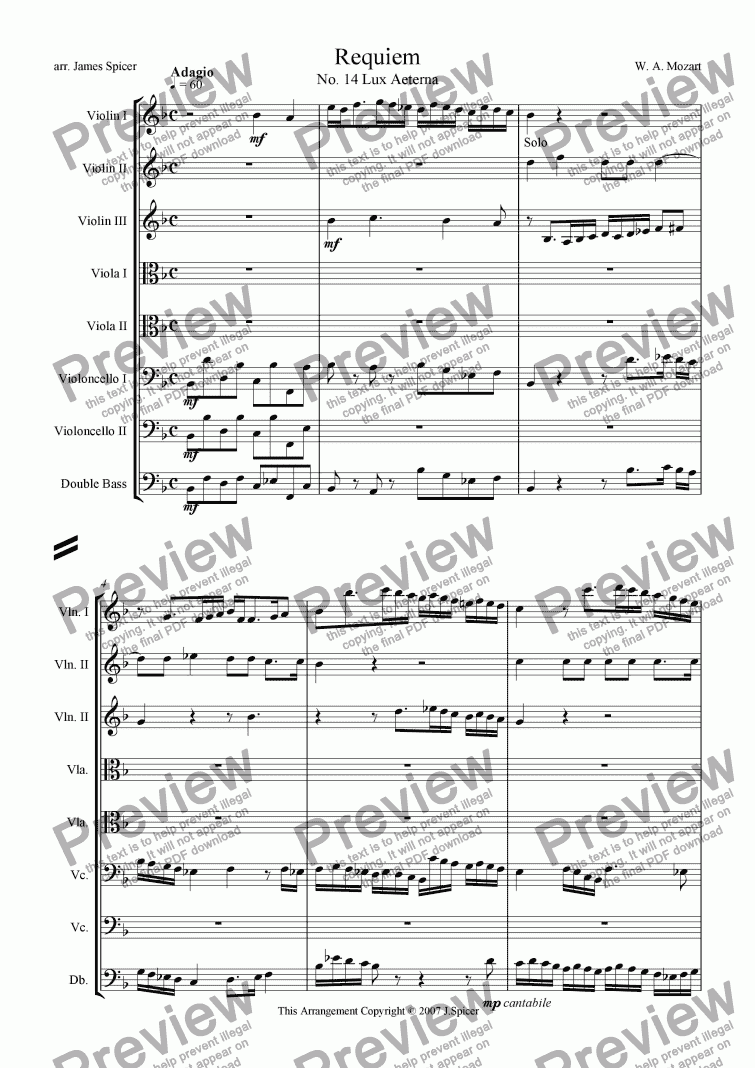 page one of Requiem: Lux Aeterna