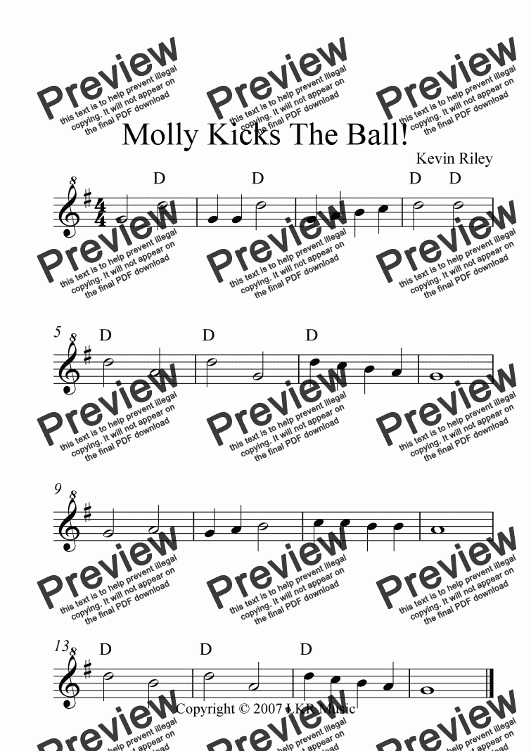 page one of Molly Kicks The Ball!