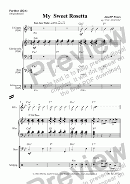 page one of My Sweet Rosetta (JQA/Score & Parts)
