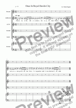 page one of Once in Royal Davids City (SATB) (2008)