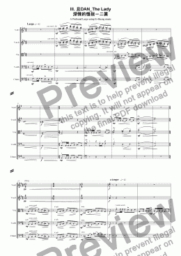 page one of III.Dan_The Lady a Profound Largo using Er-Huang music