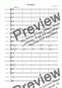 page one of Miniature (Brass Band Version)