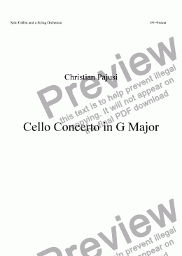 page one of Cello Concerto in G Major