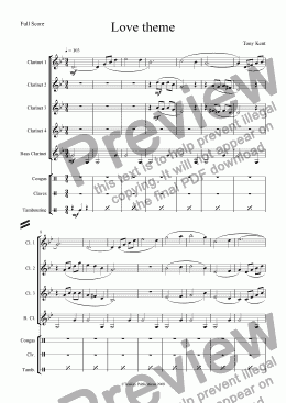 page one of Love theme
