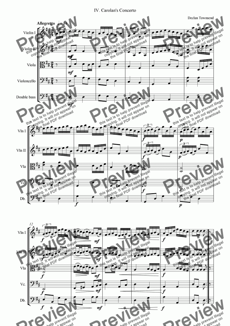 page one of SHADES OF CAROLAN IV ("Carolan's Concerto")